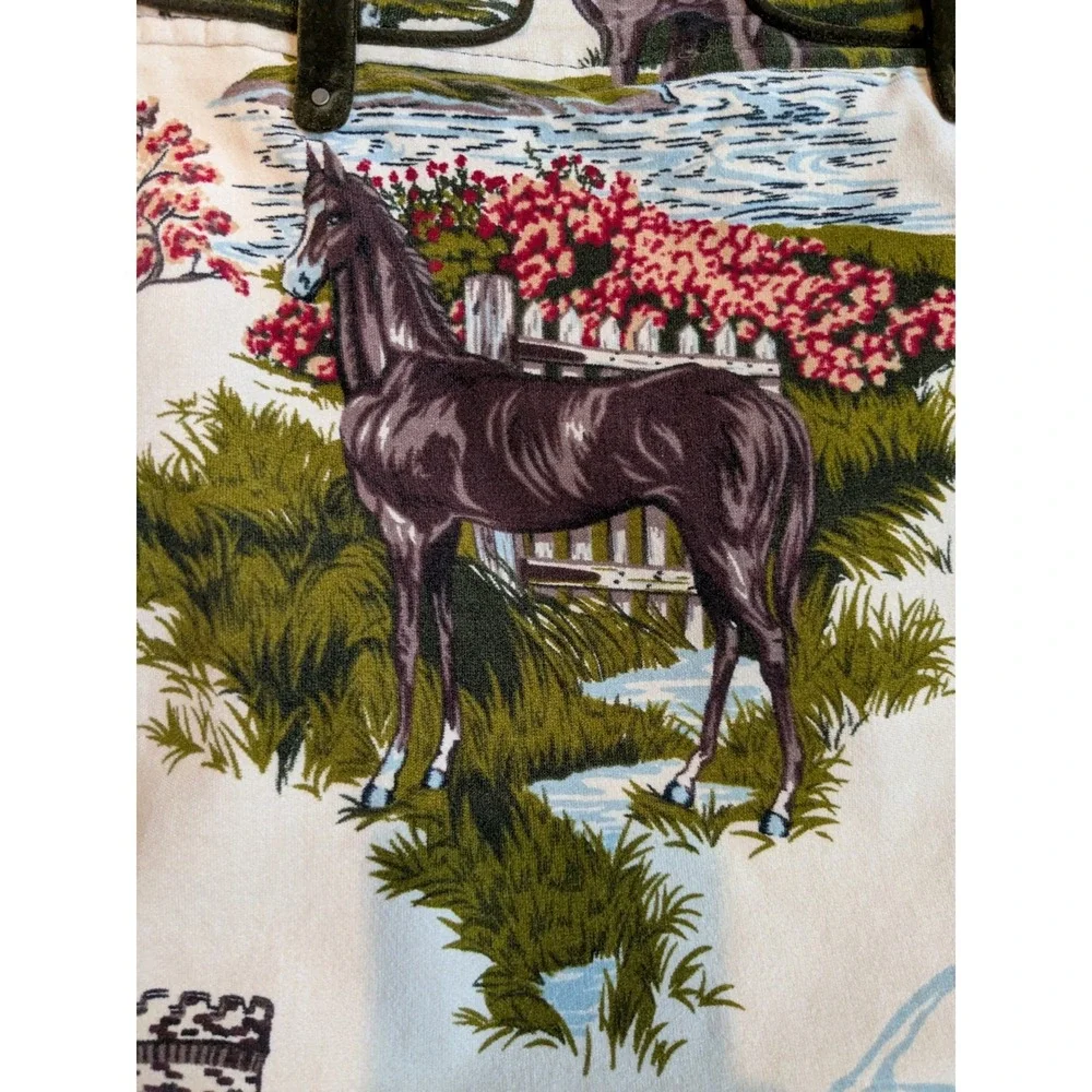 Cartonnier Skirt, Equestrian Print Pencil Skirt, Cottagecore, Size 2, Women - Picture 3 of 12